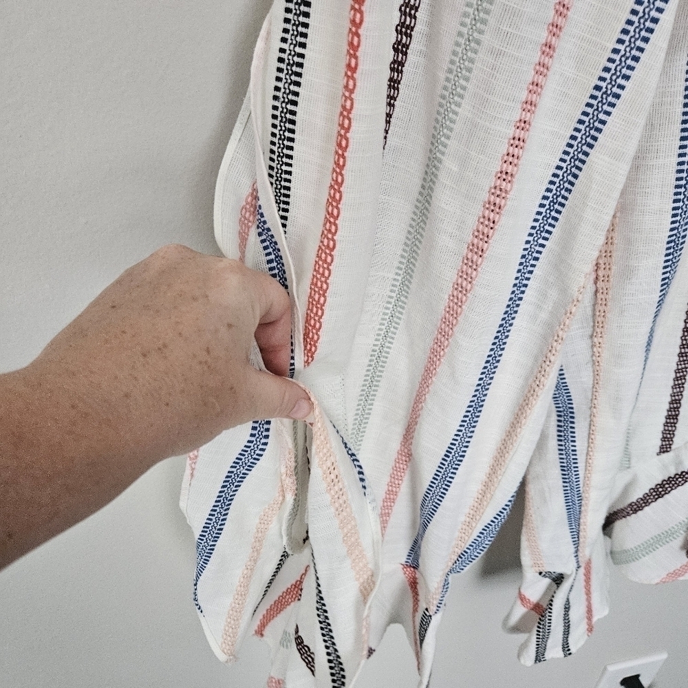 Anthropology Red Carter Everly Stripped Ruffle Hem Jumpsuit size XS - Picture 5 of 13